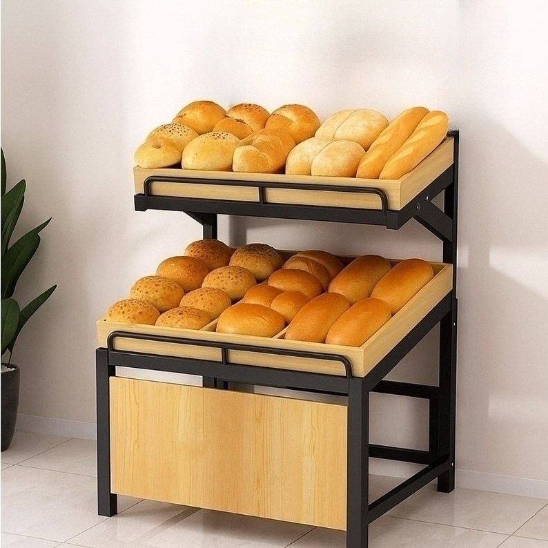 다용도 매장 진열대 3단 빵 베이커리 마트 야채 과일 선반 진열장, 1개, 2단 진열대 175,000원