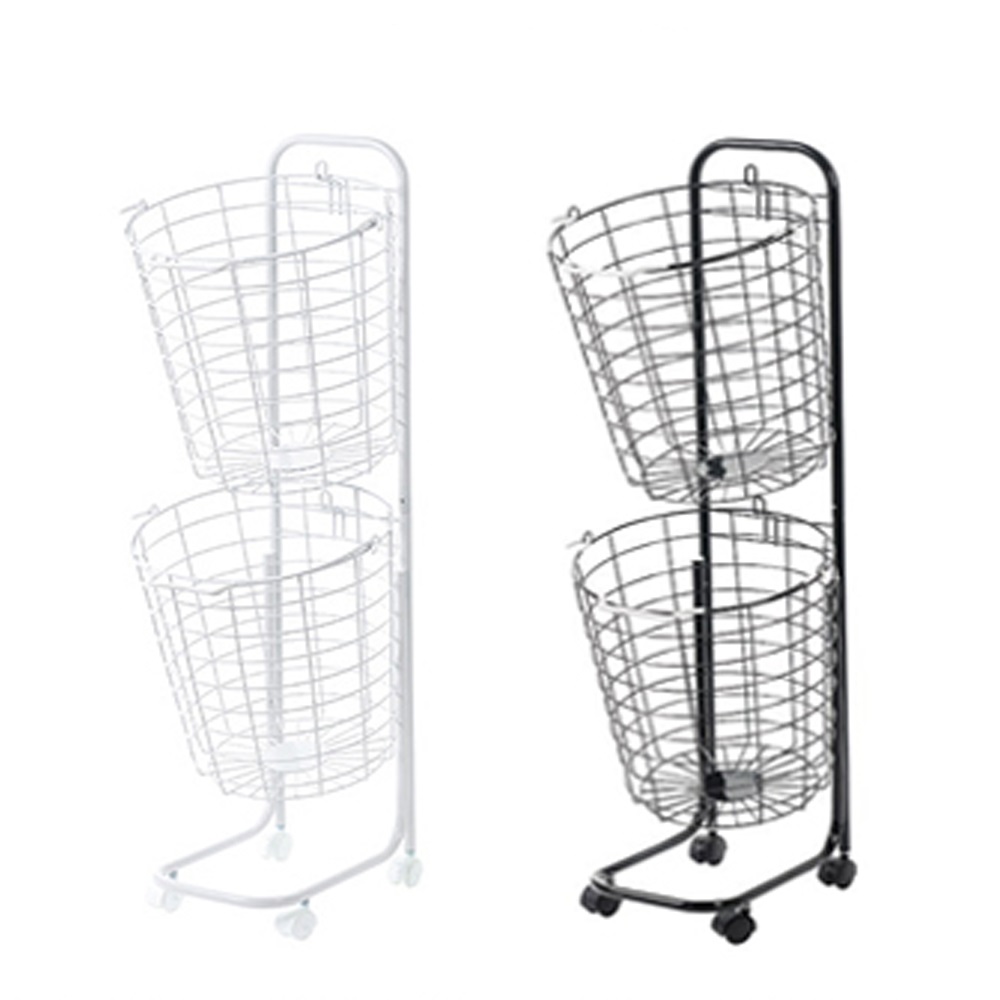 제이와이홀딩스 빨래통 이동식 철제 2단 3단 세탁실 정리 바구니 35,900원