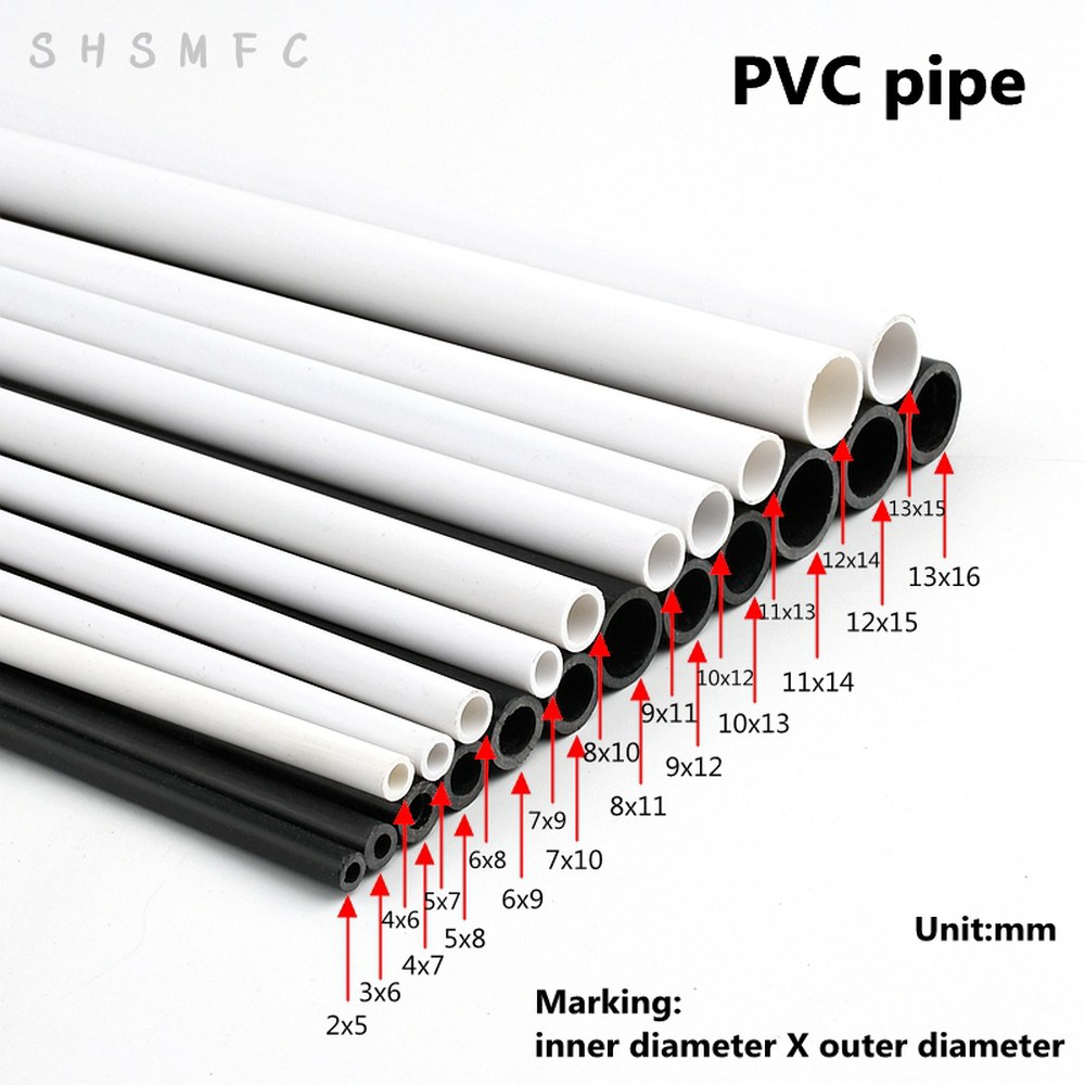 PVC 파이프 물고기 탱크 DIY 관개 급수 흰색과 검정색 피팅 정원 50CM 수족관 튜브 16MM 길이 외경 11,000원