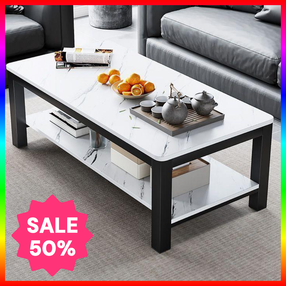 우암가구 거실 테이블 대리석 무늬 세라믹 티테이블 가정용 유럽풍 우드, 화이트 120cm 98,000원