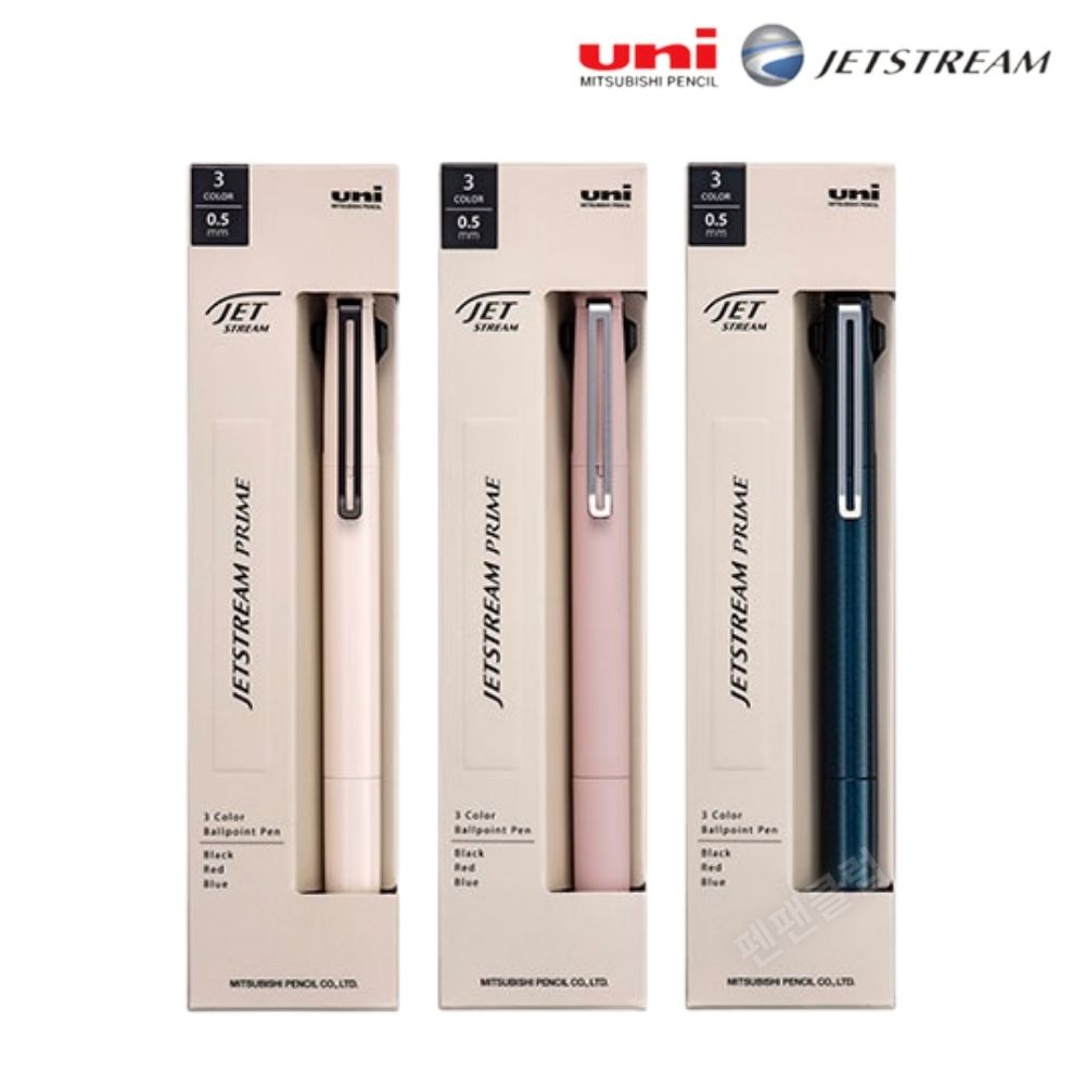 제트스트림 뉴 프라임 3색 멀티펜 0.5mm 유니 고급 볼펜 펜팬, 로즈핑크, 1개 30,000원