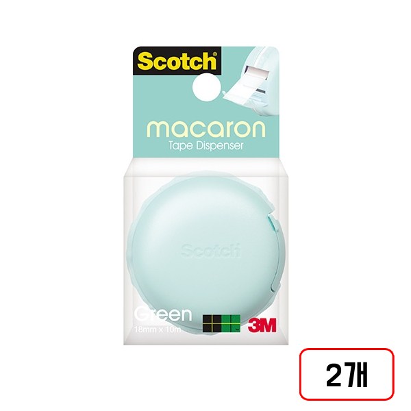 3M)매직테이프 마카롱(18mmX10M), 2개, 그린(M322251) 19,800원