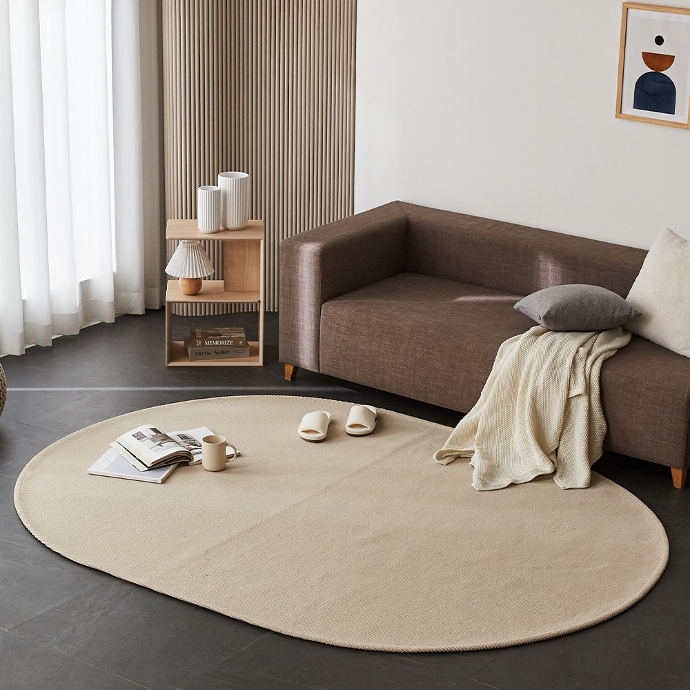 파미르 사계절 거실 타원형 라탄룩 러그 카페트 워셔블 98,900원