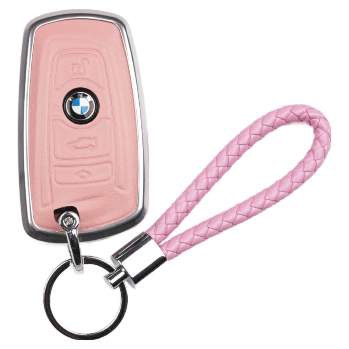 옳다스토어 BMW 신형 가죽 메탈 키케이스, 라이트핑크 34,900원