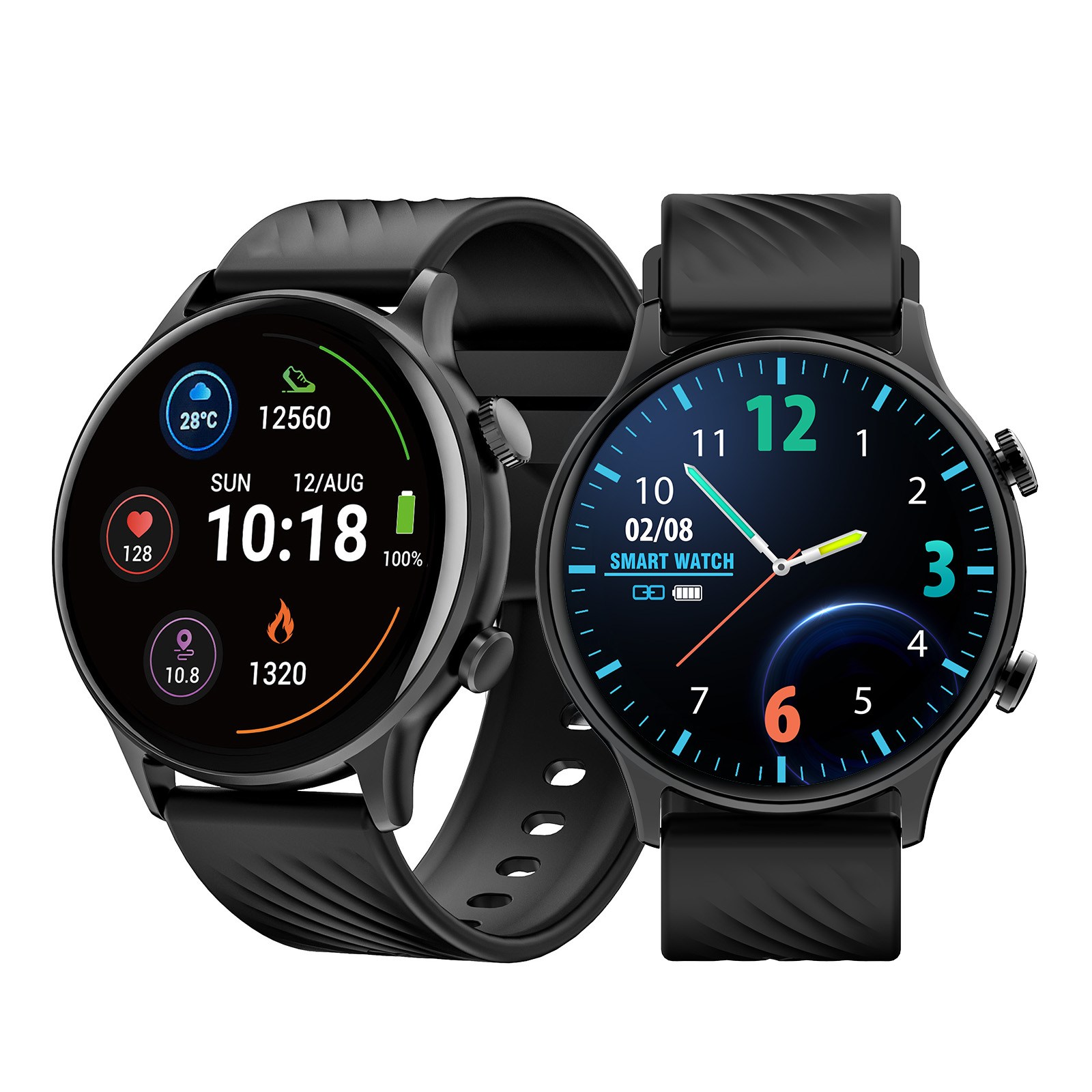 Seefer 통화가능 스포츠스마트워치 | 원형화면 방수 운동시계 | 심박수 혈중산소 100종이상 스포츠모드 활동량 메시지알림 블루투스 | 남녀공용 실리콘밴드 러닝등산용 24,900원