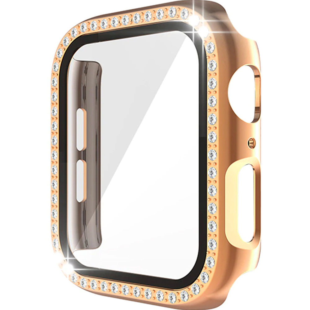 이츠라이프 애플워치 큐빅 풀커버 강화유리 스퀘어 케이스 45mm, 로즈골드, 1개 4,900원