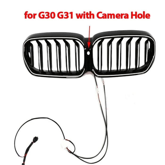 BMW 5시리즈 키드니 그릴 G30 G38 G31 페이스리프트 LCI 2020 2021 2022 2023 yi, 블랙 카메라 홀, 1개 162,000원