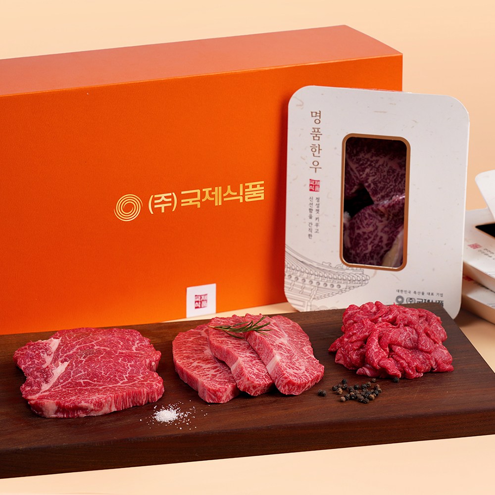 1++명품한우 올인원세트 3호(등심300g+불고기300g+국거리300g+함초소금), 1개 106,900원