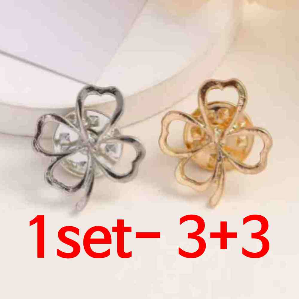 네잎 클로버 뱃지 브로치 금색 은색 유니크한 모양 포인트 장식용 악세사리 9,990원