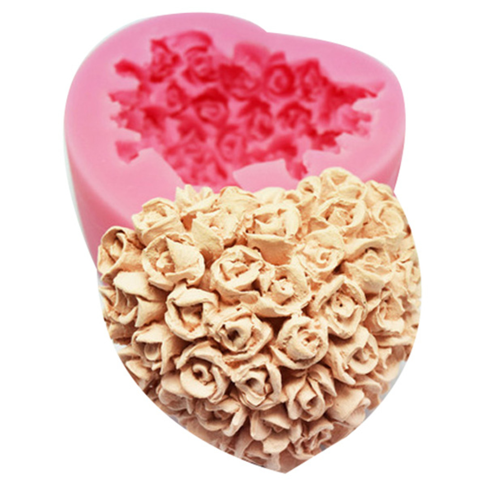 케이지 하트 장미 다발 1구 실리콘 수제 몰드, 랜덤 발송 4,500원