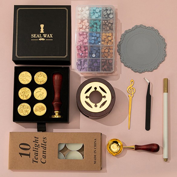 실링 스탬프 세트 입문 청첩장 도장 인장 씰링, 풀세트블랙 19,900원