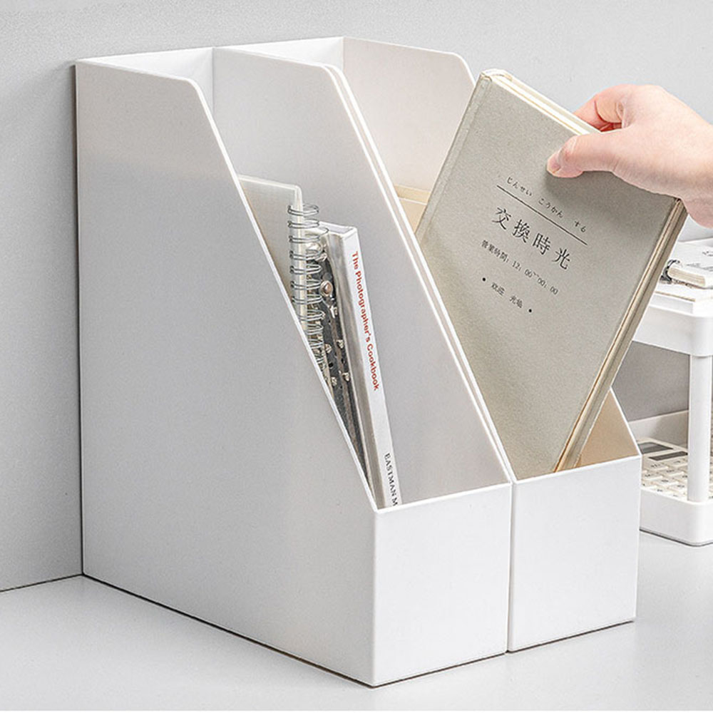 리빙픽 2개 파일꽂이 책꽂이 책상 수납박스 사무용품, 2개, 화이트 21,100원