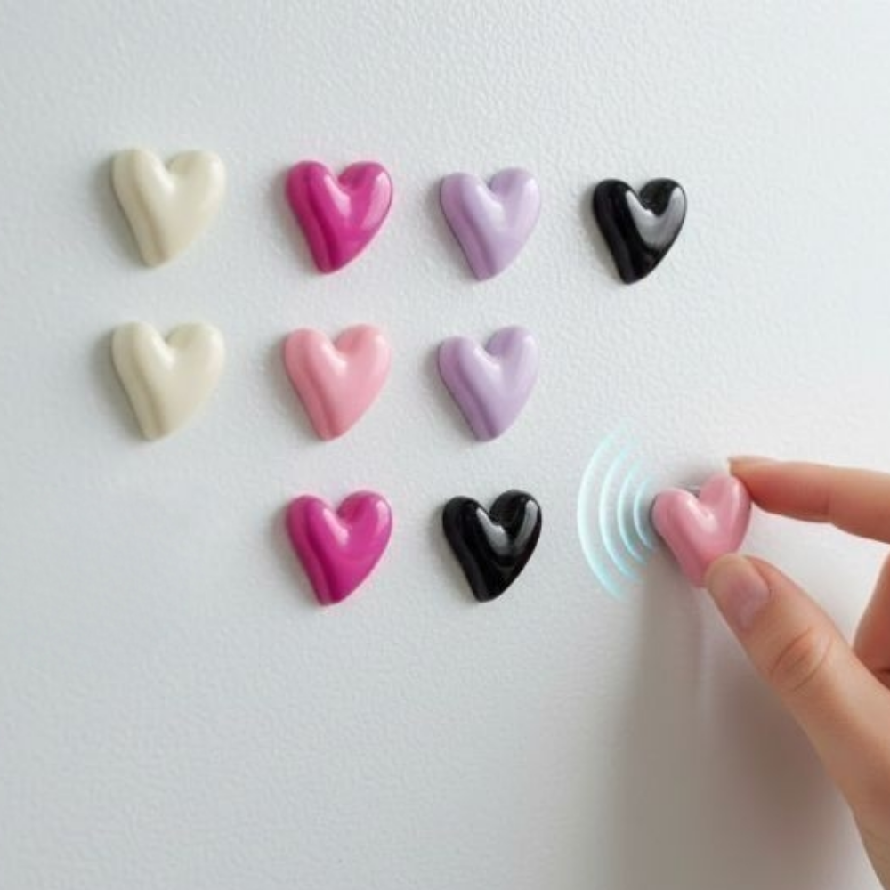 큐트오브제 하트 냉장고 자석 인테리어 감성 마그넷 10개입, 혼합색상 8,500원