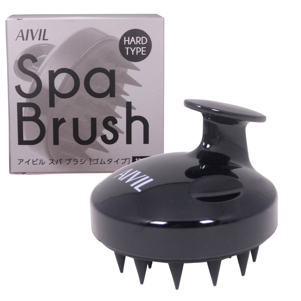 아이빌 AIVIL 스파 브러쉬 (실리콘고무) 블랙 하드타입(일본 직수입 정품) /두피와모공을 깨끗하게 샴푸부러쉬 두피브러쉬 24,800원