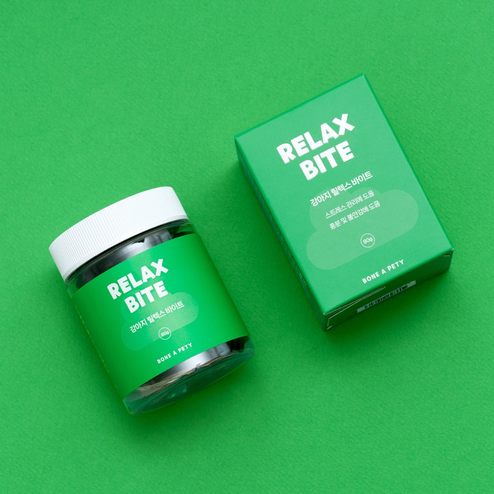 본아페티 강아지 스트레스 분리 불안 완화 영양제 릴렉스바이트, 80g, 스트레스완화/안정/집중력관리, 5개 96,900원