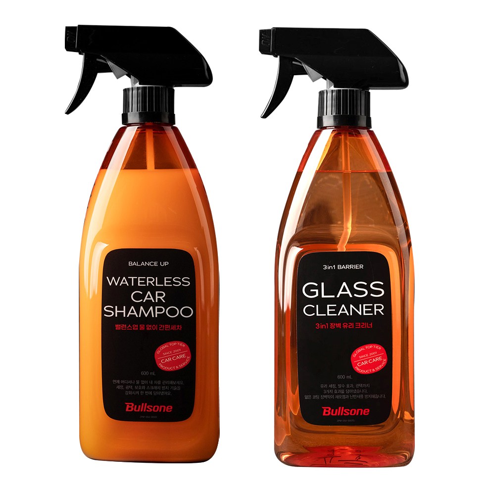 불스원 유리크리너 + 물없이 간편세차 600ml 2종 set 유리세정제 간편세차 15,310원