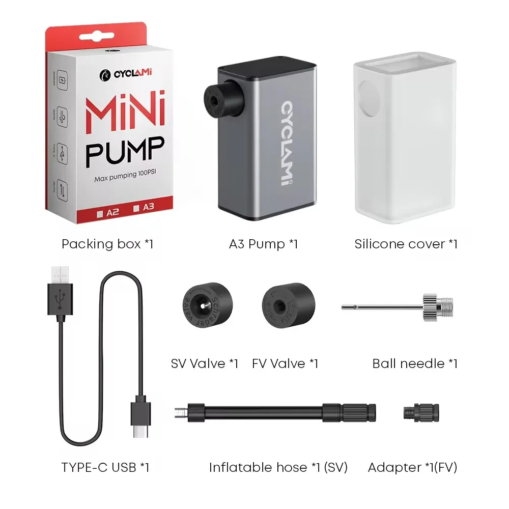 CYCLAMI A3 Max 휴대용 전기 자전거 펌프 충전식 디지털 PSI 압력 타이어 팽창기 도로 MTB 액세서리 55,000원