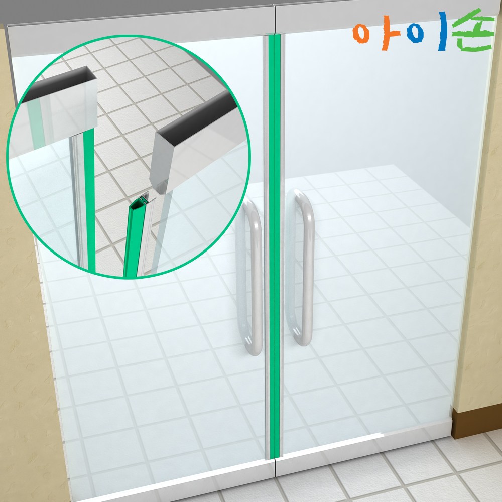 교체용 강화도어 손보호대 상가 유리문 손끼임방지 고무패킹 손낌방지 출입문 전용 틈막이, 1개 16,800원