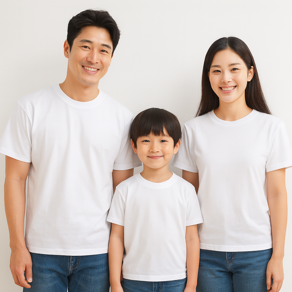 국내생산 무지 반팔 티 흰색 검정 20수 30수 빅사이즈 아동용 성인용 남성용 여성용 기본 면 반팔티 6,900원