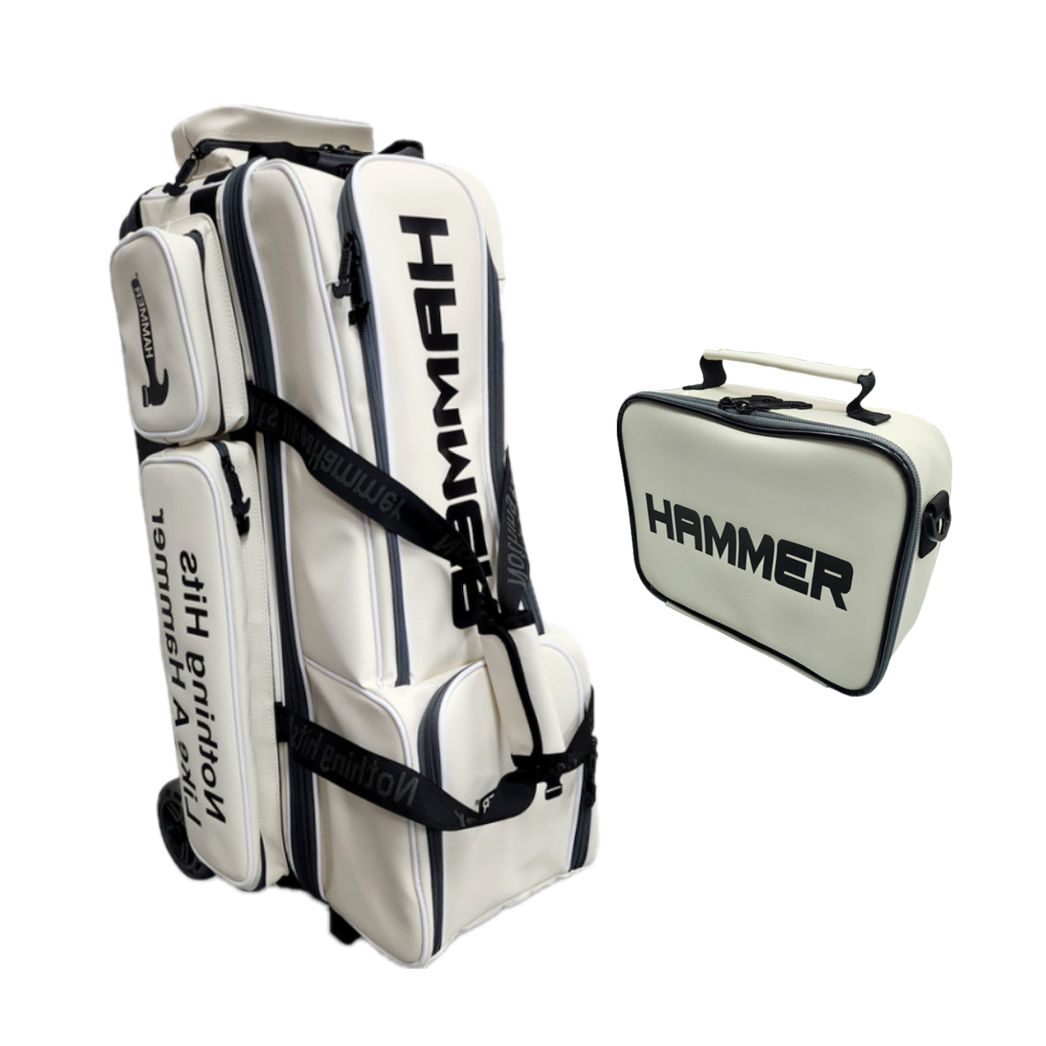 25년 신형 햄머 3볼백 빅 볼링가방 에나멜 블랙 매트 아이보리 볼링백 볼링가방 롤러백 (악세서리백 포함) 195,000원