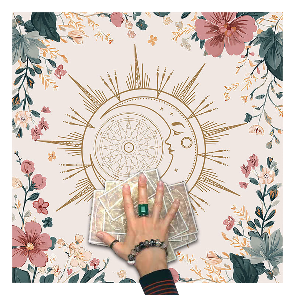 힘룸 쓰기편한 다기능의 유니크 타로매트 크리스탈벨벳 75 x 75 cm, 타로카드 배열 11, 1개 10,200원