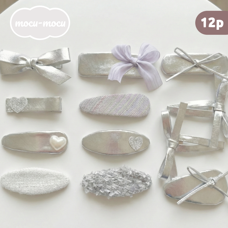 모꾸모꾸 작은 머리핀 헤어핀 세트 레이스 리본 선물 19,980원