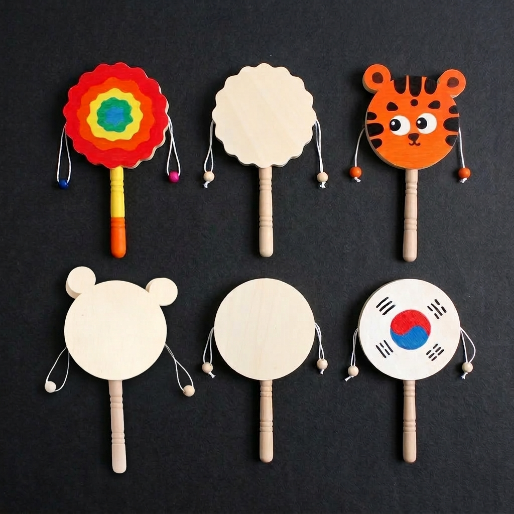 흔들북 악기놀이 리듬악기 장난감, 1개, 원형 700원