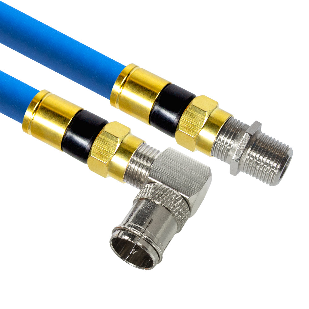 마하링크 국산 골드 고급형 RF 안테나 블루 5C 꺾임 연장 동축 수제작 케이블 3M 15,000원