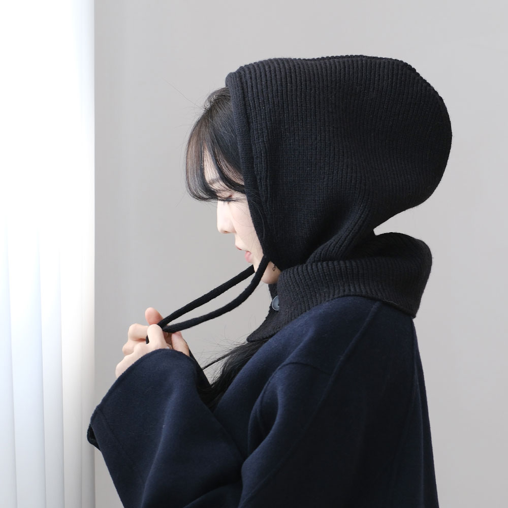 [얼굴순삭] 셀링뉴 두꺼운 니트 방한 바라클라바 겨울 일체형 후드 넥워머 모자 남녀공용 15,900원