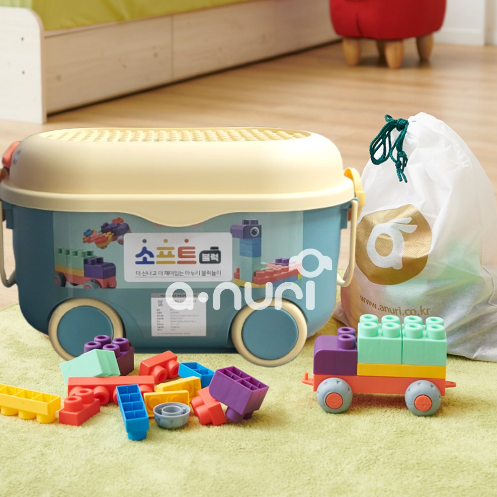 아누리 소프트 블럭 유아 오감발달 장난감, 40pcs, 1개 35,000원
