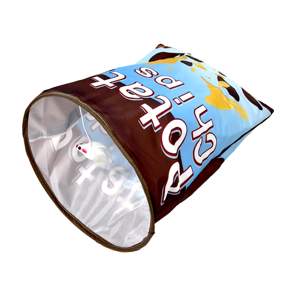 둥둥펫 고양이 바스락 숨숨터널 감자칩 하우스 6,500원