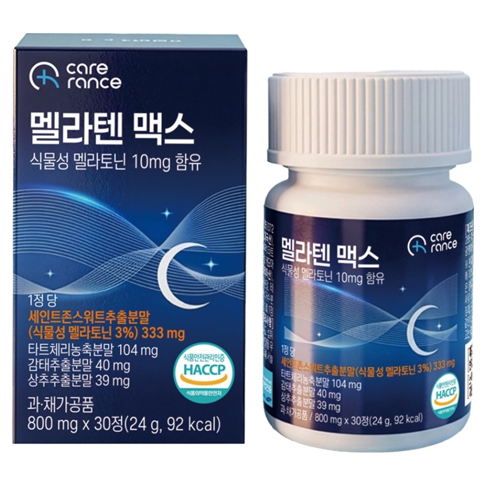 케어란스식물성 멜라토닌 10mg 함유 멜라텐 맥스 24g, 1개, 30정 12,800원