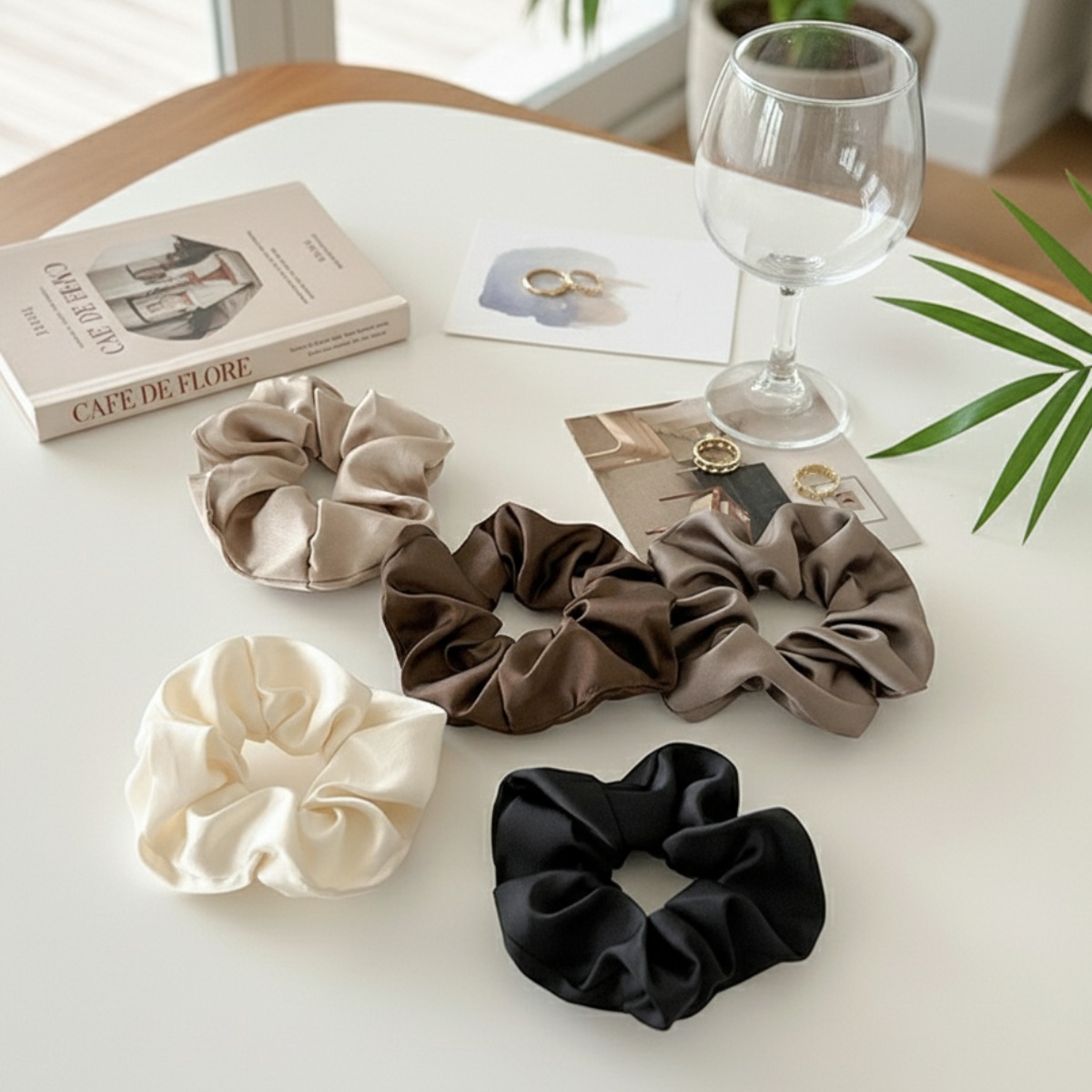 일상스토리 새틴 곱창 머리끈 5종세트 5,300원