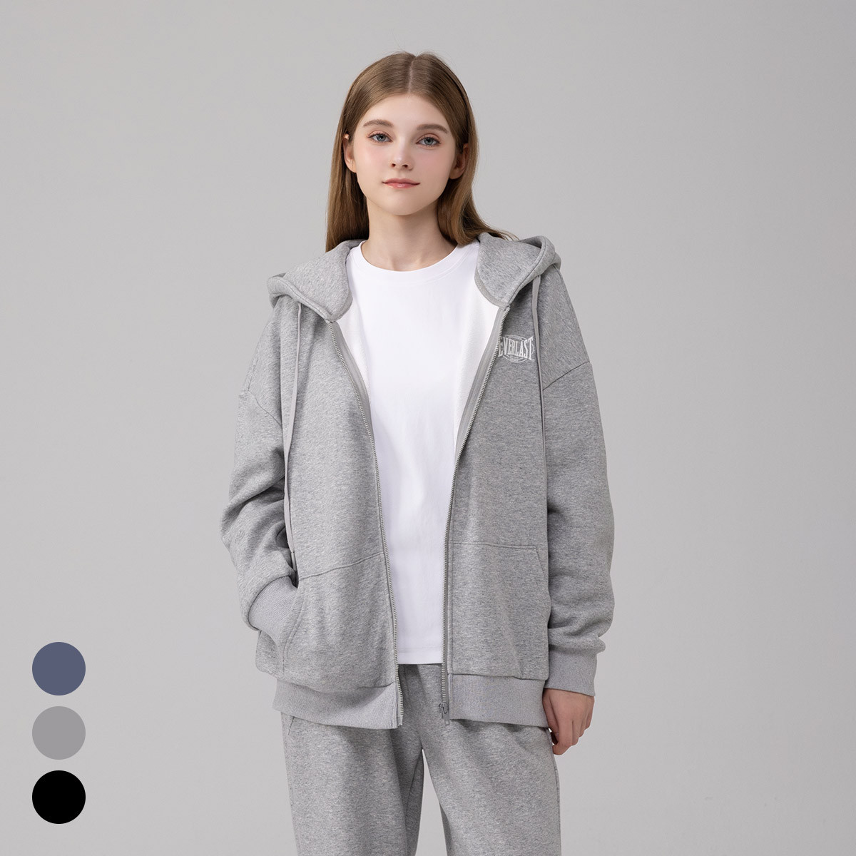 에버라스트 여성 기모 후드집업 스웨트 자켓 30,800원