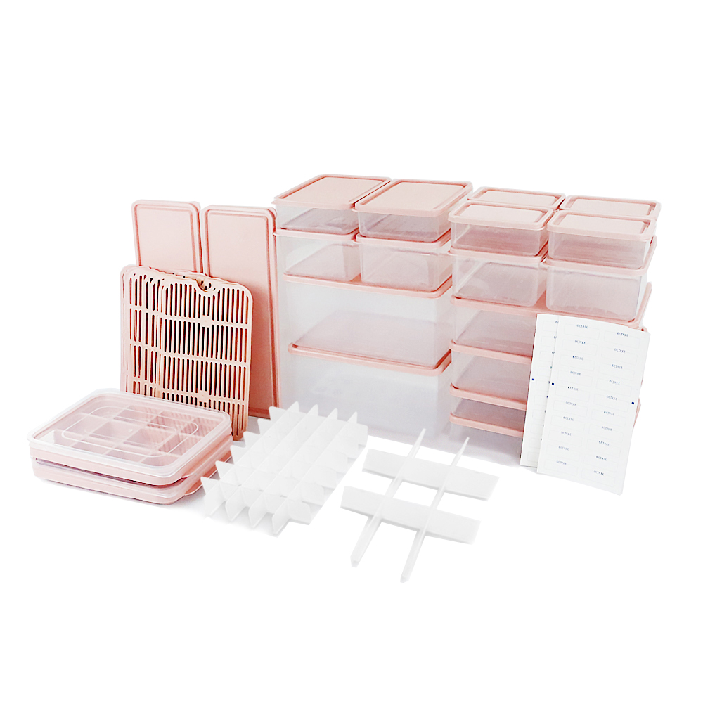 비트리 부드럽게 휘어지는 냉동실 정리용기 시즌2 세트 핑크 108,610원