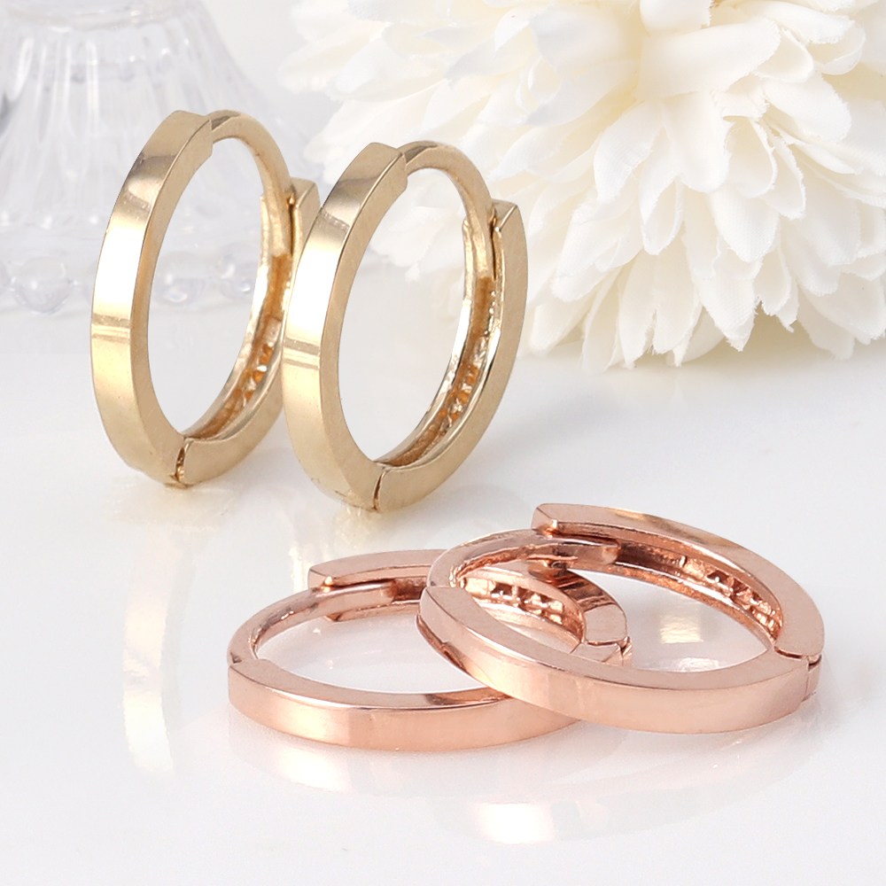 쥬골드 14K 골드 엣지퓨어링 원터치 링귀걸이 14K귀걸이 255,900원