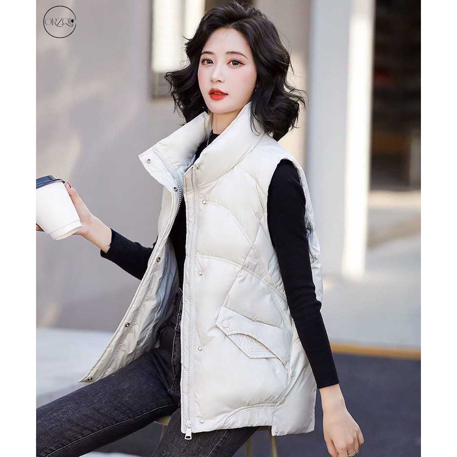 ORZQU 여성 겨울 캐주얼 루즈핏 경량패딩 두꺼운  방한 따뜻한 보온 조끼 패딩조끼 31,800원