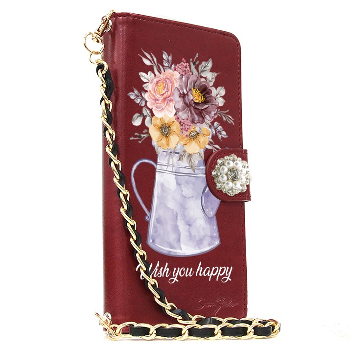 카드분실방지 탁월한내구성 디자인 지갑형 손목체인증정 Wish you happy DIA 당신이 행복하길 다이어리 케이스/갤럭시 A80 케이스 A805 25,000원