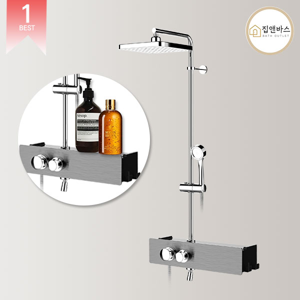 [전국설치] JCL 제이씨엘 국산 해바라기 선반형 레인샤워 J1-3000 럭셔리 샤워수전교체 160,000원