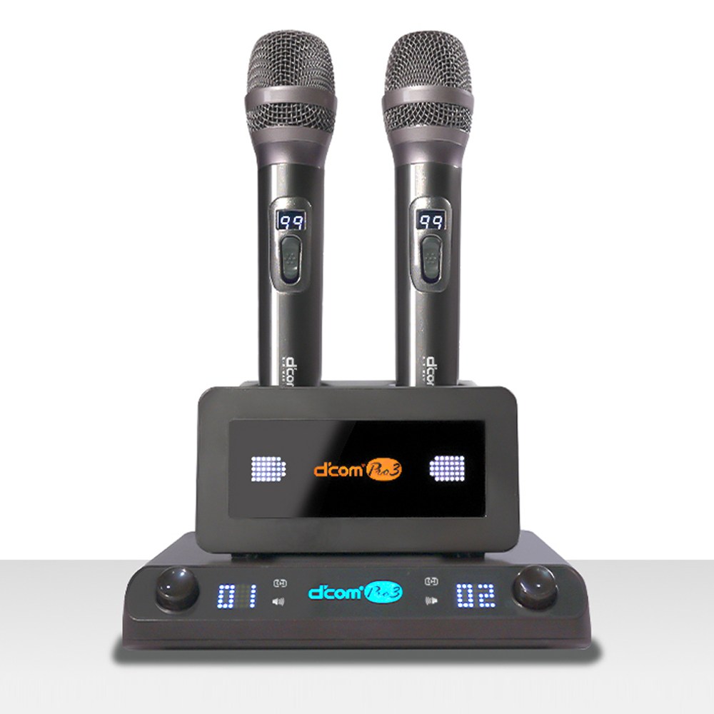 디지탈컴 PRO3 무선마이크 고급형 노래방마이크 2채널 마이크, PRO3 무선 세트 380,000원