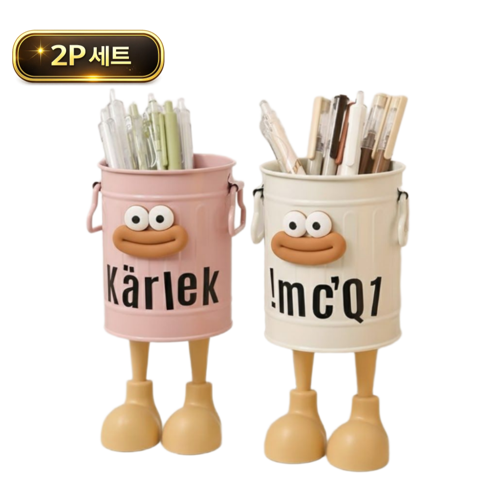 토브몰 발달린 캐릭터 펜꽂이 2P 세트 책상정리 연필꽂이 데스크 정리함 2p 9,600원