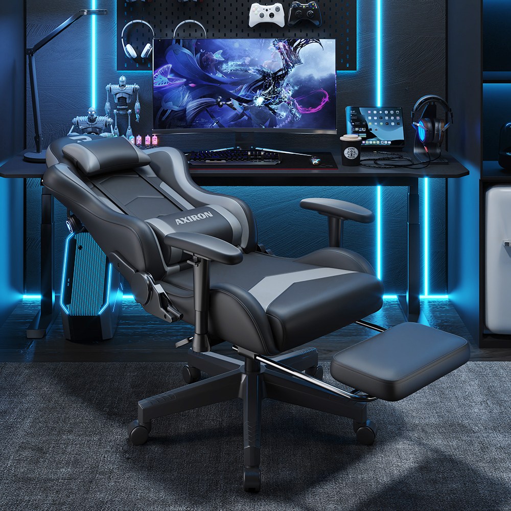 엑시론 고급형 발받침 리클라이너 게이밍 체어, 그레이 159,000원