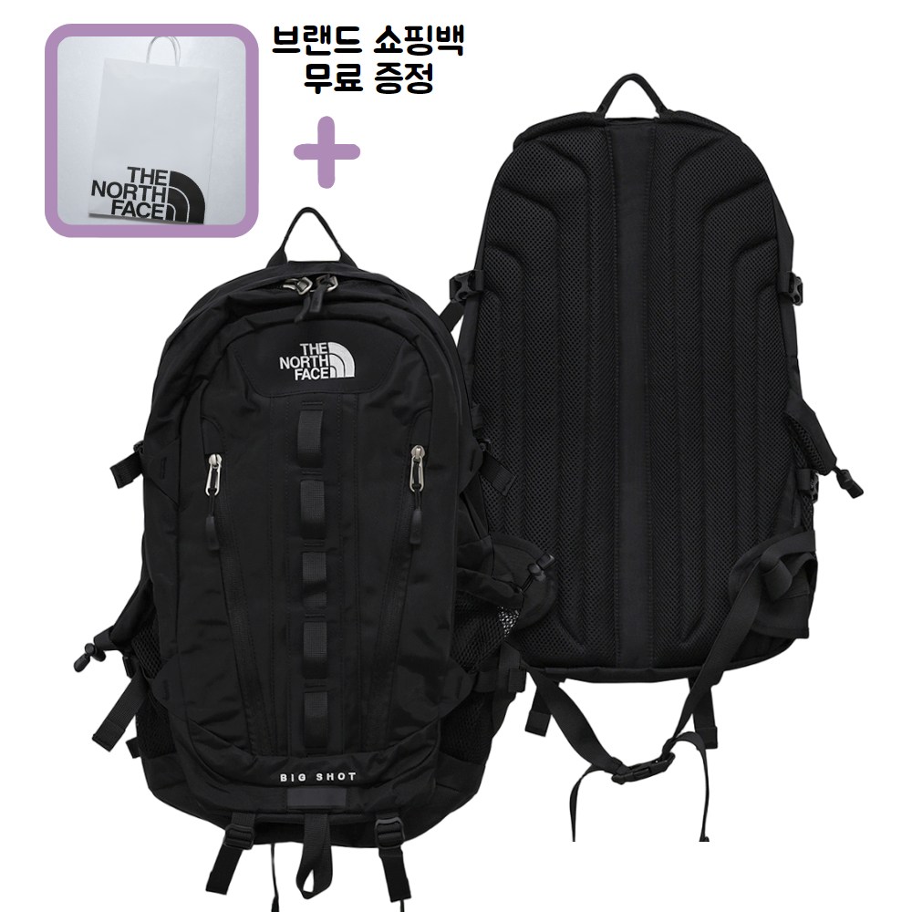 [백화점신상판/AS가능] 노스페이스 빅샷 백팩 중학생 고등학생 책가방 여행용 배낭 등산 가방 JaJ 블랙 검정 161,800원