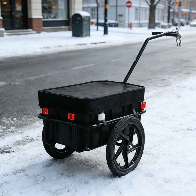 접이식 자전거 트레일러 분리형 야외 캠핑용 자전거트레일러 캐리어 짐수레 1500L*630W*930H, 블랙 (뚜껑 포함) 196,000원