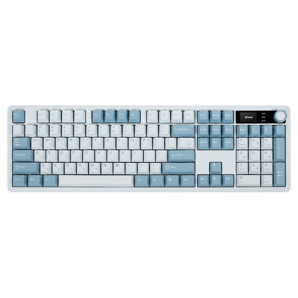 큐센 Q104 LCD 풀윤활 가스켓 유무선 블루투스 기계식 키보드 YSY 실론밀크축 59,800원