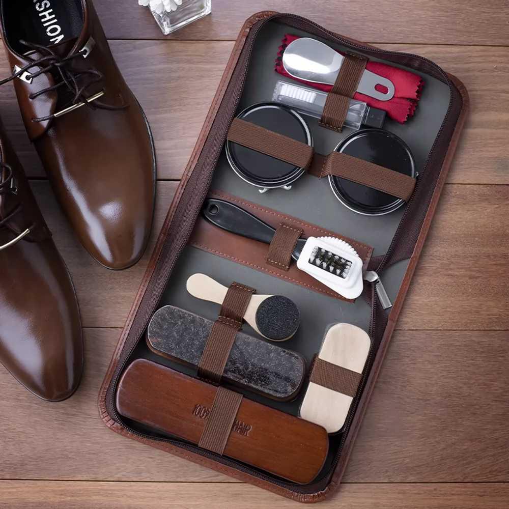 구두약 가죽 구두 관리  구두 솔빛나는 도구 특별 세트 검정 무색 구두약 구두 브러쉬 세트 22,200원