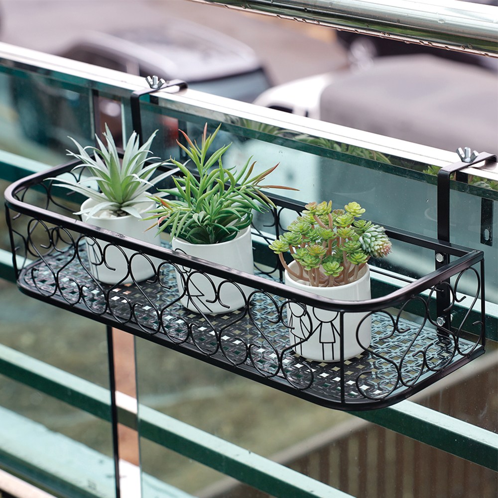 HK 라운드 베란다 화분 걸이 50 x 25 x 12cm 걸쇠 폭 조절 가능 3.5-7.5CM 사이 모든 난간에 적용 가능 22,290원