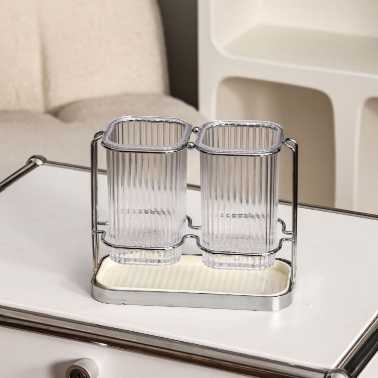 2026 가정용 젓가락 숟가락 꽂이 생활필수품, 실버화이트(접착스티커포함) 24,100원