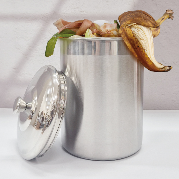 hillo 이지 올 스텐 버킷 음식물 쓰레기통 2.7L, 실버, 1개 24,600원