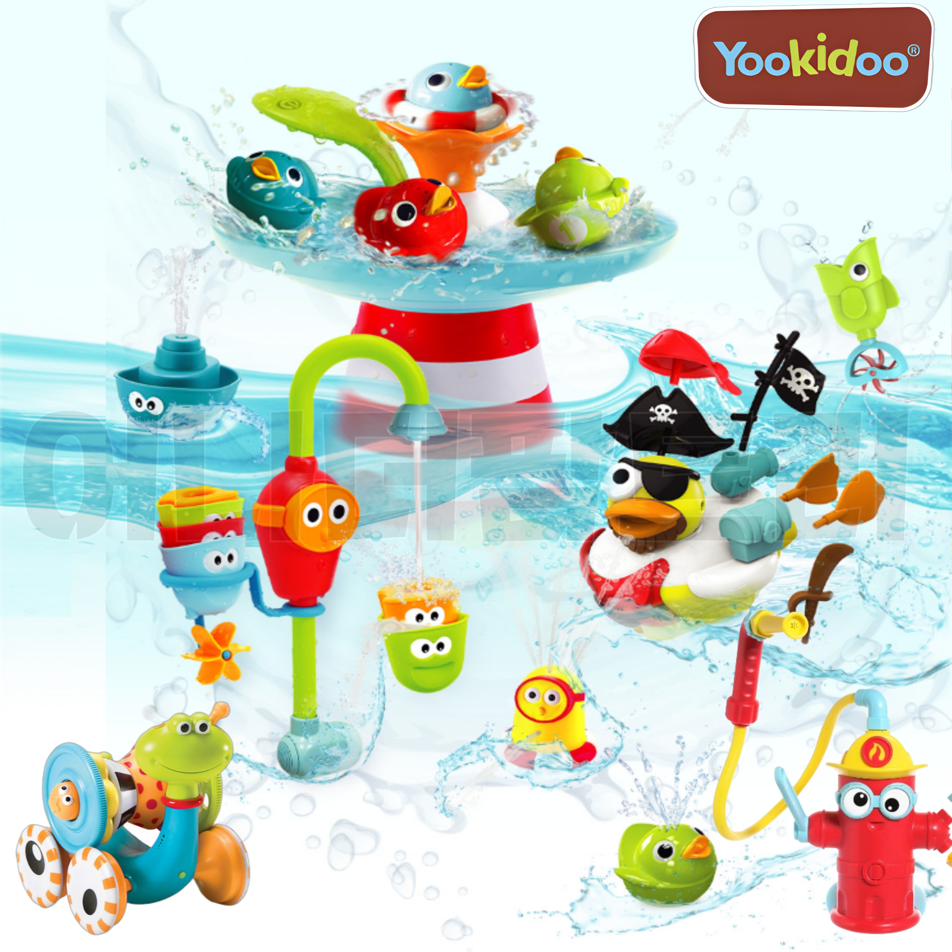 유키두 유아 목욕놀이 장난감 아기 물놀이 코끼리 샤워기 달팽이 분수 모둠 17,000원